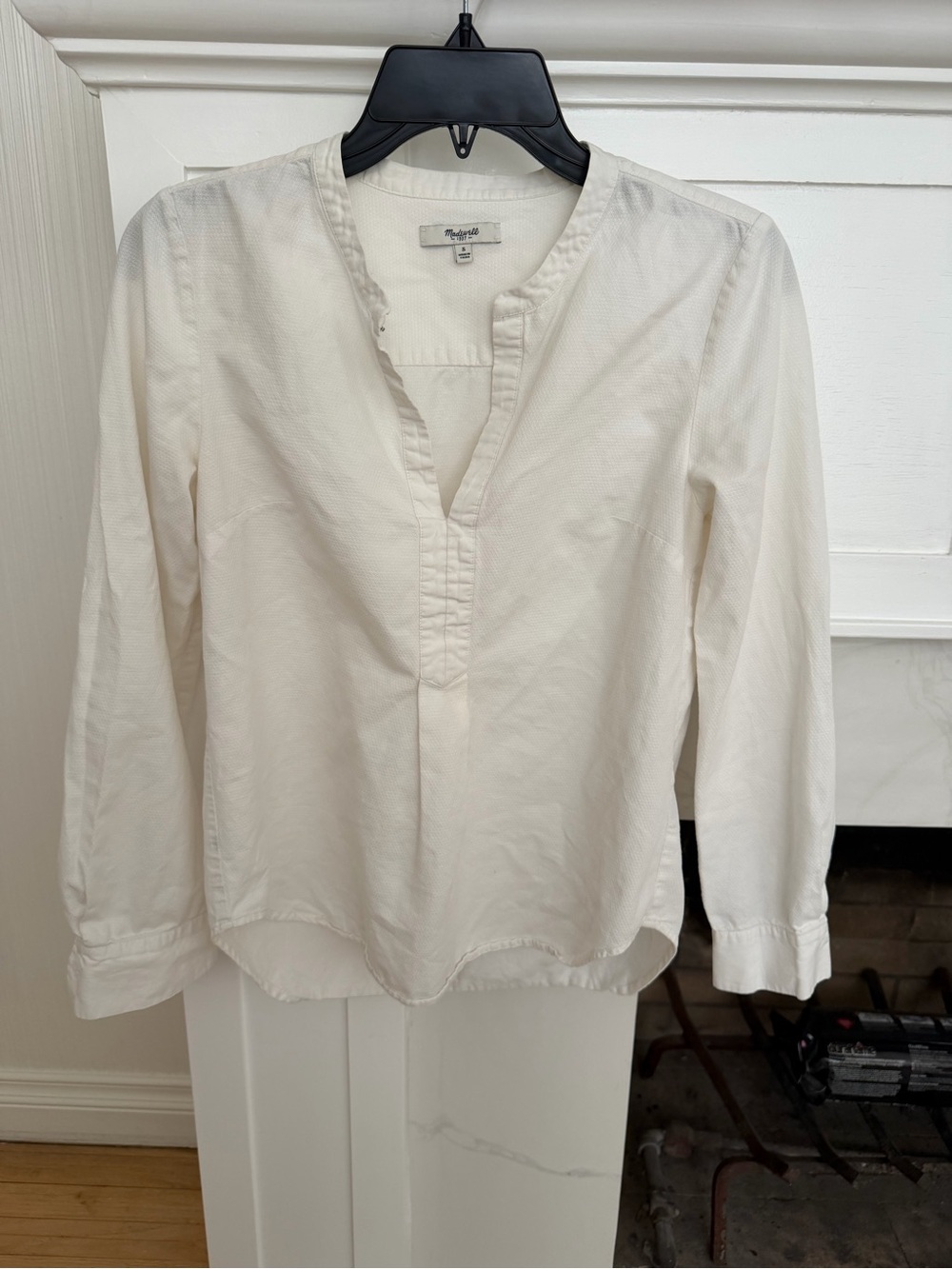 Madewell Women's Off-White Split-Neck Popover Tunic